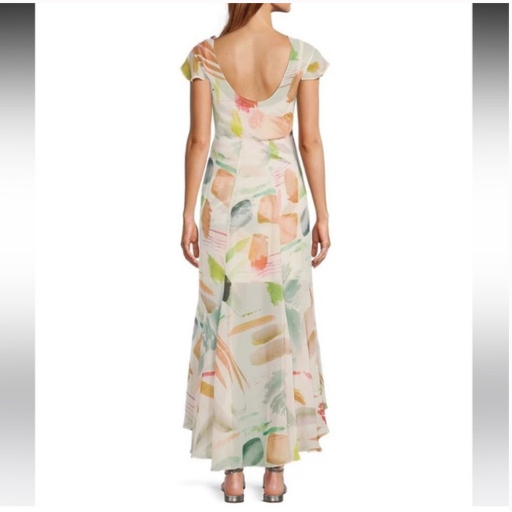 NWT Antonio Melani x M.G. Style Mal Paint Streak Maxi Dress Sz 6 - Picture 4 of 11